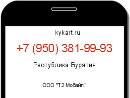 Информация о номере телефона +7 (950) 381-99-93: регион, оператор