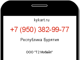 Информация о номере телефона +7 (950) 382-99-77: регион, оператор