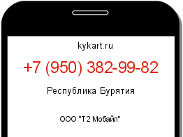 Информация о номере телефона +7 (950) 382-99-82: регион, оператор