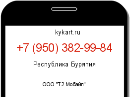 Информация о номере телефона +7 (950) 382-99-84: регион, оператор