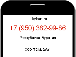 Информация о номере телефона +7 (950) 382-99-86: регион, оператор
