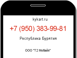 Информация о номере телефона +7 (950) 383-99-81: регион, оператор