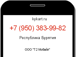 Информация о номере телефона +7 (950) 383-99-82: регион, оператор