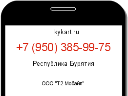 Информация о номере телефона +7 (950) 385-99-75: регион, оператор