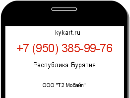 Информация о номере телефона +7 (950) 385-99-76: регион, оператор