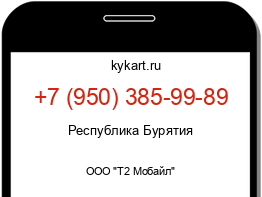 Информация о номере телефона +7 (950) 385-99-89: регион, оператор