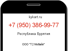 Информация о номере телефона +7 (950) 386-99-77: регион, оператор