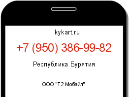 Информация о номере телефона +7 (950) 386-99-82: регион, оператор