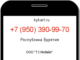 Информация о номере телефона +7 (950) 390-99-70: регион, оператор