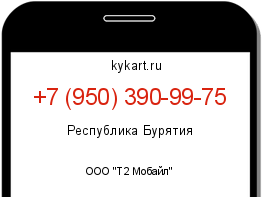 Информация о номере телефона +7 (950) 390-99-75: регион, оператор