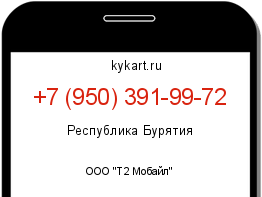 Информация о номере телефона +7 (950) 391-99-72: регион, оператор