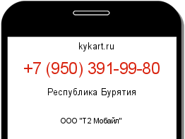 Информация о номере телефона +7 (950) 391-99-80: регион, оператор