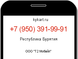 Информация о номере телефона +7 (950) 391-99-91: регион, оператор