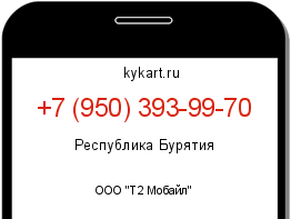 Информация о номере телефона +7 (950) 393-99-70: регион, оператор