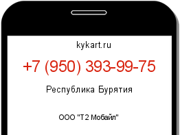 Информация о номере телефона +7 (950) 393-99-75: регион, оператор