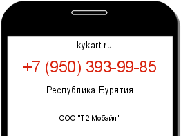 Информация о номере телефона +7 (950) 393-99-85: регион, оператор