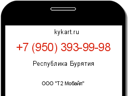 Информация о номере телефона +7 (950) 393-99-98: регион, оператор