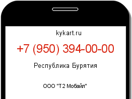Информация о номере телефона +7 (950) 394-00-00: регион, оператор