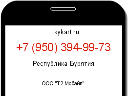 Информация о номере телефона +7 (950) 394-99-73: регион, оператор