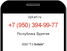 Информация о номере телефона +7 (950) 394-99-77: регион, оператор