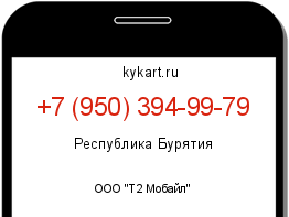 Информация о номере телефона +7 (950) 394-99-79: регион, оператор