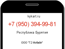 Информация о номере телефона +7 (950) 394-99-81: регион, оператор