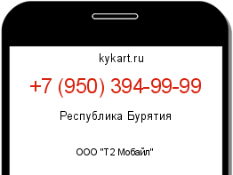 Информация о номере телефона +7 (950) 394-99-99: регион, оператор