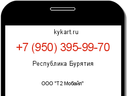 Информация о номере телефона +7 (950) 395-99-70: регион, оператор
