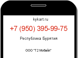 Информация о номере телефона +7 (950) 395-99-75: регион, оператор