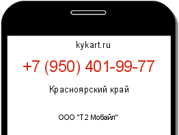 Информация о номере телефона +7 (950) 401-99-77: регион, оператор