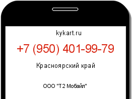 Информация о номере телефона +7 (950) 401-99-79: регион, оператор