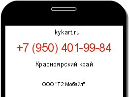 Информация о номере телефона +7 (950) 401-99-84: регион, оператор