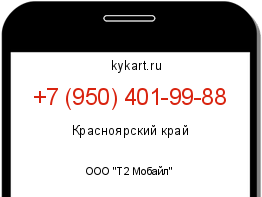 Информация о номере телефона +7 (950) 401-99-88: регион, оператор