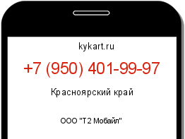 Информация о номере телефона +7 (950) 401-99-97: регион, оператор