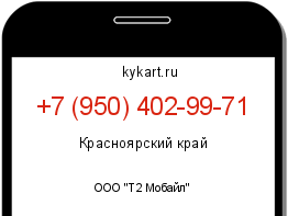Информация о номере телефона +7 (950) 402-99-71: регион, оператор