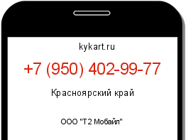 Информация о номере телефона +7 (950) 402-99-77: регион, оператор