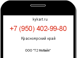 Информация о номере телефона +7 (950) 402-99-80: регион, оператор