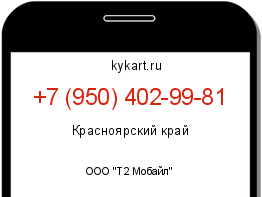 Информация о номере телефона +7 (950) 402-99-81: регион, оператор