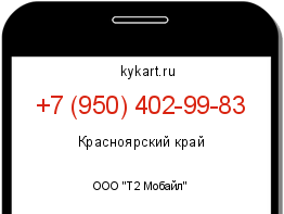 Информация о номере телефона +7 (950) 402-99-83: регион, оператор