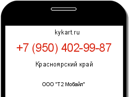 Информация о номере телефона +7 (950) 402-99-87: регион, оператор