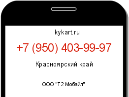 Информация о номере телефона +7 (950) 403-99-97: регион, оператор