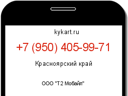 Информация о номере телефона +7 (950) 405-99-71: регион, оператор