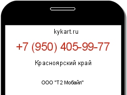 Информация о номере телефона +7 (950) 405-99-77: регион, оператор
