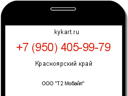 Информация о номере телефона +7 (950) 405-99-79: регион, оператор
