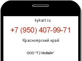 Информация о номере телефона +7 (950) 407-99-71: регион, оператор