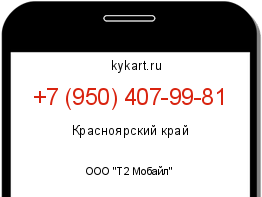 Информация о номере телефона +7 (950) 407-99-81: регион, оператор