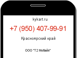 Информация о номере телефона +7 (950) 407-99-91: регион, оператор