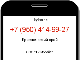 Информация о номере телефона +7 (950) 414-99-27: регион, оператор