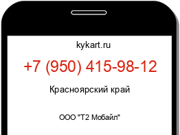 Информация о номере телефона +7 (950) 415-98-12: регион, оператор