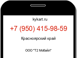 Информация о номере телефона +7 (950) 415-98-59: регион, оператор